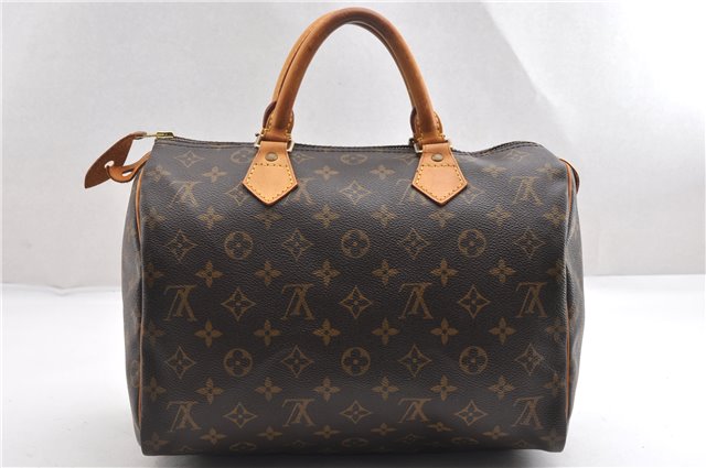 Authentic Louis Vuitton Monogram Speedy 30 Hand Boston Bag M41526 LV 8014F