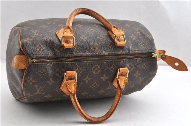 Authentic Louis Vuitton Monogram Speedy 30 Hand Boston Bag M41526 LV 8014F