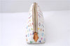 Auth Louis Vuitton Monogram Multicolor Pochette Cosmetic Pouch White LV 8016D