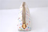 Auth Louis Vuitton Monogram Multicolor Pochette Cosmetic Pouch White LV 8016D
