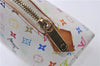Auth Louis Vuitton Monogram Multicolor Pochette Cosmetic Pouch White LV 8016D
