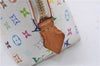 Auth Louis Vuitton Monogram Multicolor Pochette Cosmetic Pouch White LV 8016D