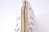 Auth Louis Vuitton Monogram Multicolor Pochette Cosmetic Pouch White LV 8016D