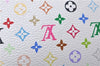 Auth Louis Vuitton Monogram Multicolor Pochette Cosmetic Pouch White LV 8016D