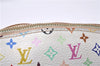 Auth Louis Vuitton Monogram Multicolor Pochette Cosmetic Pouch White LV 8016D