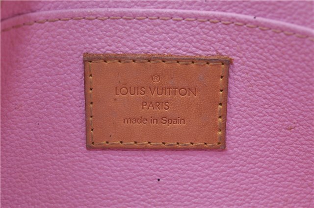 Auth Louis Vuitton Monogram Multicolor Pochette Cosmetic Pouch White LV 8016D