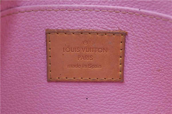 Auth Louis Vuitton Monogram Multicolor Pochette Cosmetic Pouch White LV 8016D