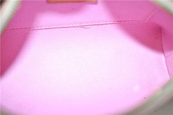 Auth Louis Vuitton Monogram Multicolor Pochette Cosmetic Pouch White LV 8016D