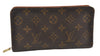 Authentic Louis Vuitton Monogram Porte Monnaie Zip Long Wallet M61727 LV 8017F