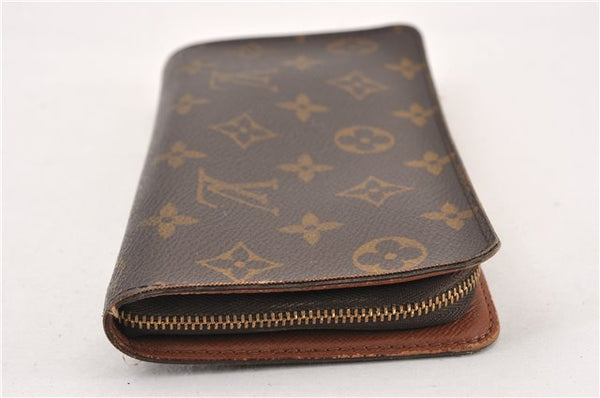 Authentic Louis Vuitton Monogram Porte Monnaie Zip Long Wallet M61727 LV 8017F