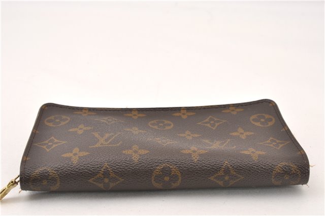 Authentic Louis Vuitton Monogram Porte Monnaie Zip Long Wallet M61727 LV 8017F