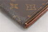 Authentic Louis Vuitton Monogram Porte Monnaie Zip Long Wallet M61727 LV 8017F