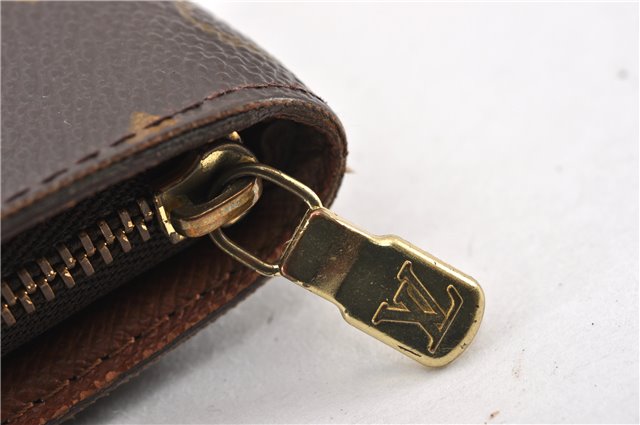 Authentic Louis Vuitton Monogram Porte Monnaie Zip Long Wallet M61727 LV 8017F