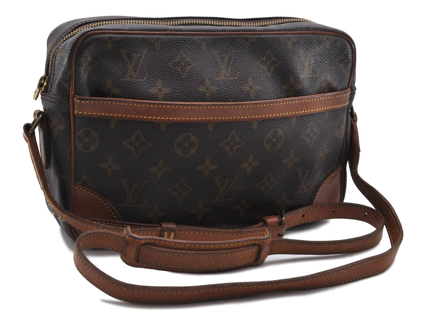 Auth LOUIS VUITTON Monogram Trocadero 27 Shoulder Cross Body Bag M51274 LV 8018C