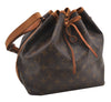 Authentic Louis Vuitton Monogram Petit Noe M42226 Shoulder Drawstring Bag 8018F