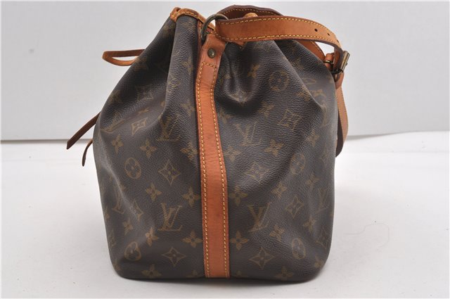 Authentic Louis Vuitton Monogram Petit Noe M42226 Shoulder Drawstring Bag 8018F