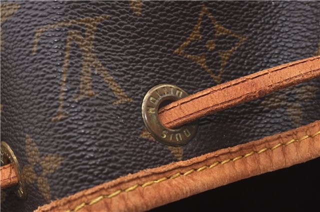 Authentic Louis Vuitton Monogram Petit Noe M42226 Shoulder Drawstring Bag 8018F