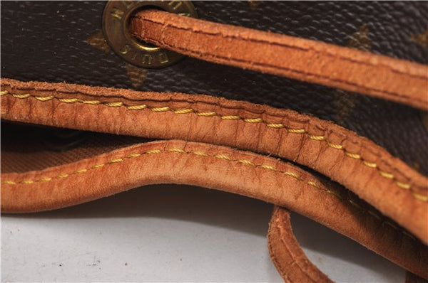 Authentic Louis Vuitton Monogram Petit Noe M42226 Shoulder Drawstring Bag 8018F