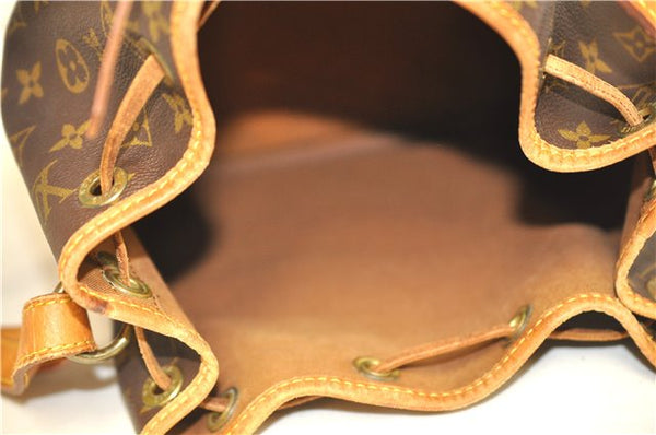 Authentic Louis Vuitton Monogram Petit Noe M42226 Shoulder Drawstring Bag 8018F