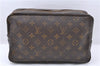 Auth LOUIS VUITTON Monogram Trousse Toilette 28 Clutch Hand Bag M47522 LV 8022C