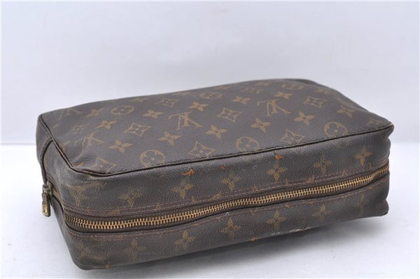 Auth LOUIS VUITTON Monogram Trousse Toilette 28 Clutch Hand Bag M47522 LV 8022C