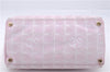 Authentic CHANEL New Travel Line Shoulder Hand Bag Nylon Leather Pink 8023D