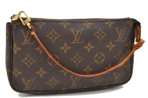 Authentic LOUIS VUITTON Monogram Pochette Accessoires Pouch M51980 LV 8024C