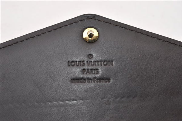 Authentic Louis Vuitton Vernis Portefeuille Sarah Wallet M90152 Wine Red 8026F