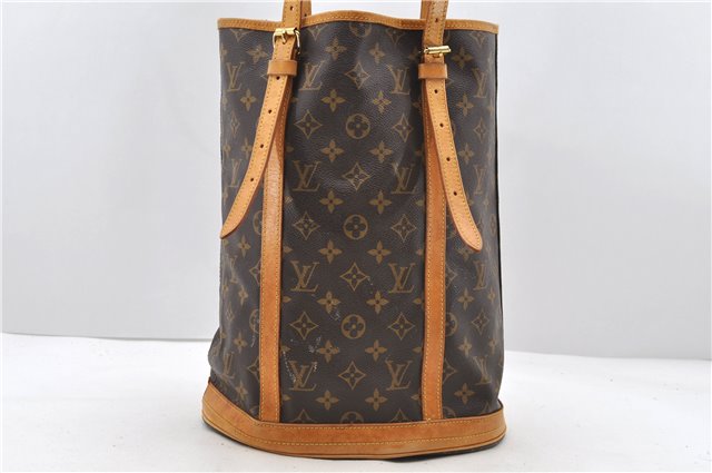 Authentic LOUIS VUITTON Monogram Bucket GM Shoulder Bag M42236 LV Junk 8027C