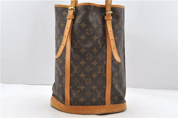 Authentic LOUIS VUITTON Monogram Bucket GM Shoulder Bag M42236 LV Junk 8027C