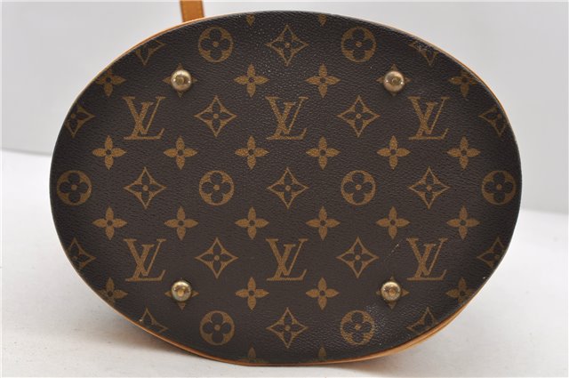 Authentic LOUIS VUITTON Monogram Bucket GM Shoulder Bag M42236 LV Junk 8027C
