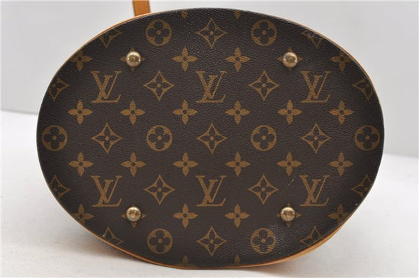 Authentic LOUIS VUITTON Monogram Bucket GM Shoulder Bag M42236 LV Junk 8027C