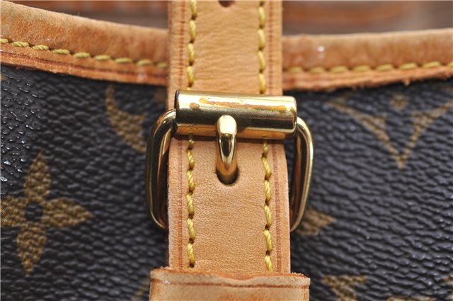 Authentic LOUIS VUITTON Monogram Bucket GM Shoulder Bag M42236 LV Junk 8027C