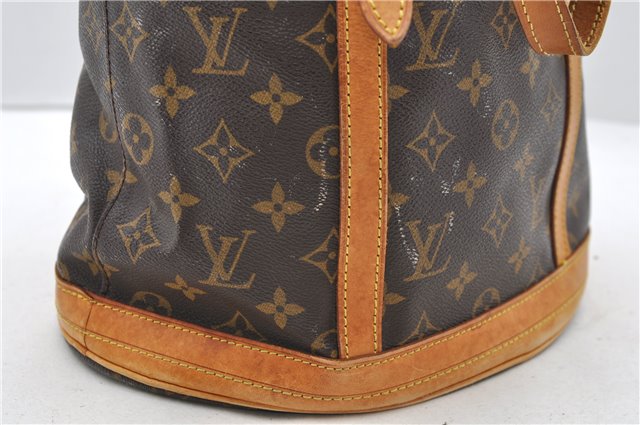 Authentic LOUIS VUITTON Monogram Bucket GM Shoulder Bag M42236 LV Junk 8027C