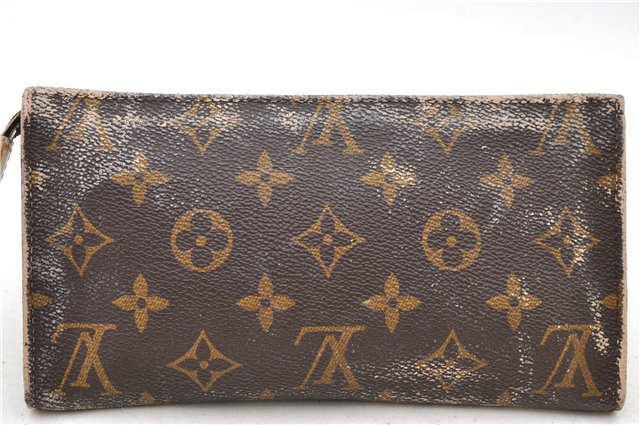 Authentic LOUIS VUITTON Monogram Bucket GM Shoulder Bag M42236 LV Junk 8027C