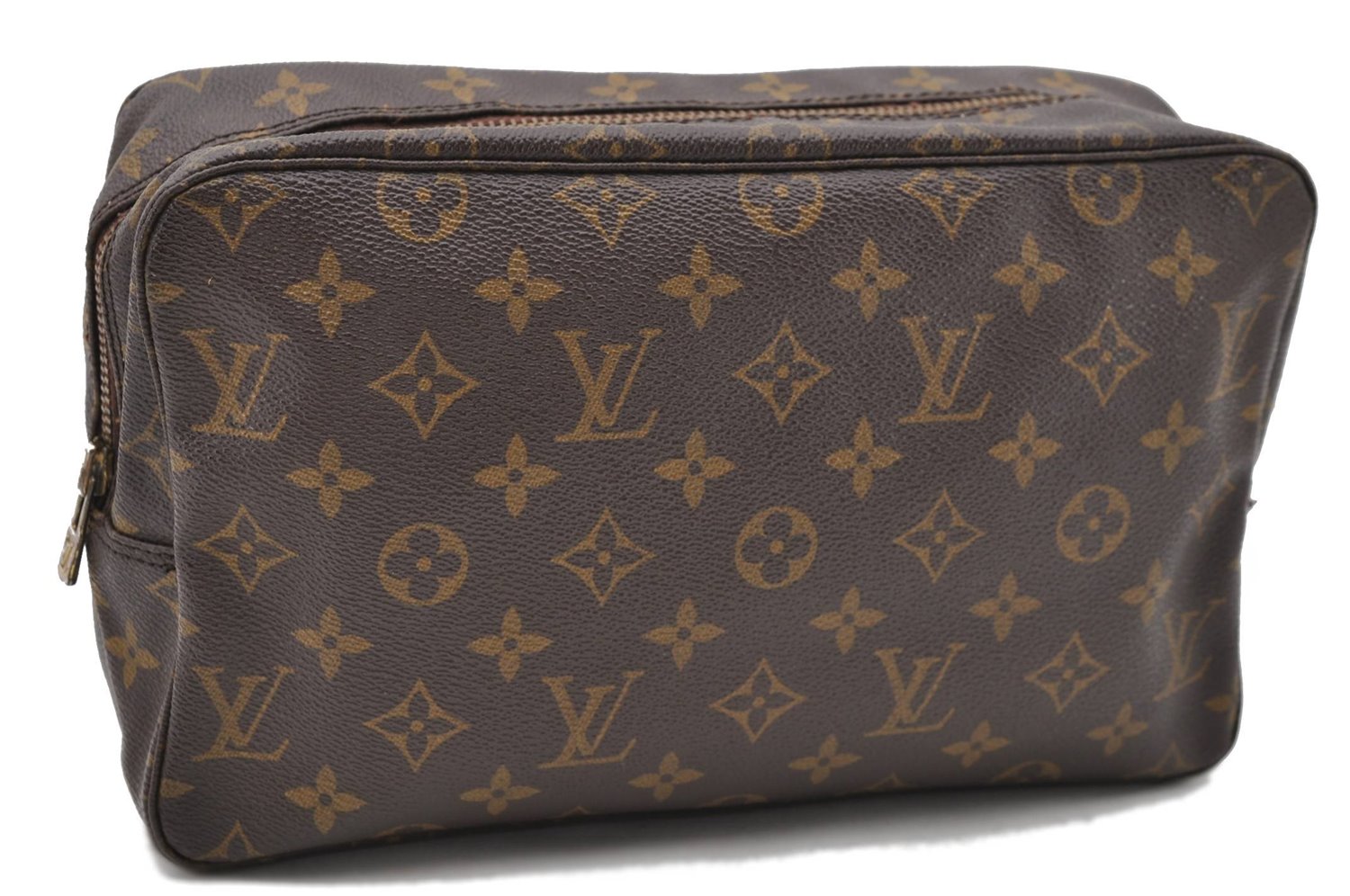 Auth LOUIS VUITTON Monogram Trousse Toilette 28 Clutch Hand Bag M47522 LV 8031C