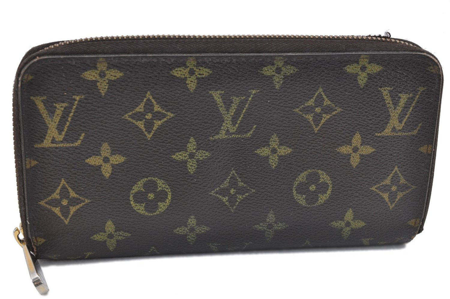 Authentic Louis Vuitton Monogram Zippy Wallet Long Purse M60017 LV 8033B