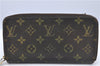 Authentic Louis Vuitton Monogram Zippy Wallet Long Purse M60017 LV 8033B