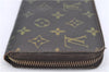 Authentic Louis Vuitton Monogram Zippy Wallet Long Purse M60017 LV 8033B