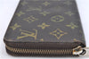 Authentic Louis Vuitton Monogram Zippy Wallet Long Purse M60017 LV 8033B