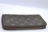 Authentic Louis Vuitton Monogram Zippy Wallet Long Purse M60017 LV 8033B