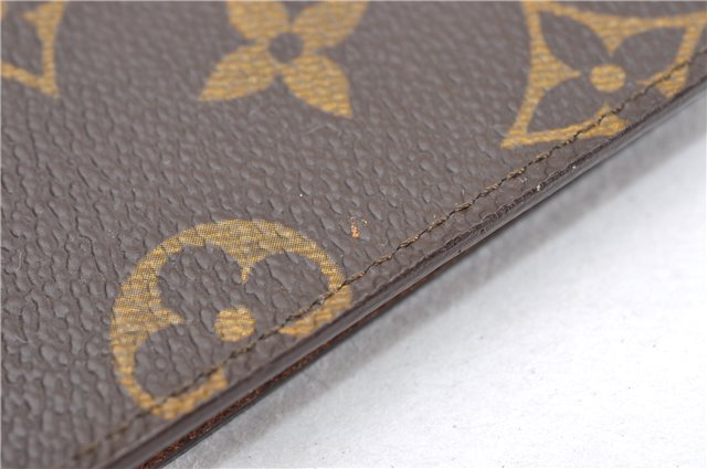 Auth Louis Vuitton Monogram Agenda Horizontal Notebook Cover R20008 LV 8035F