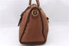 Authentic PRADA Vintage Leather Nappa 2Way Shoulder Tote Bag Brown 8036E