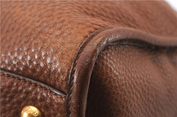 Authentic PRADA Vintage Leather Nappa 2Way Shoulder Tote Bag Brown 8036E