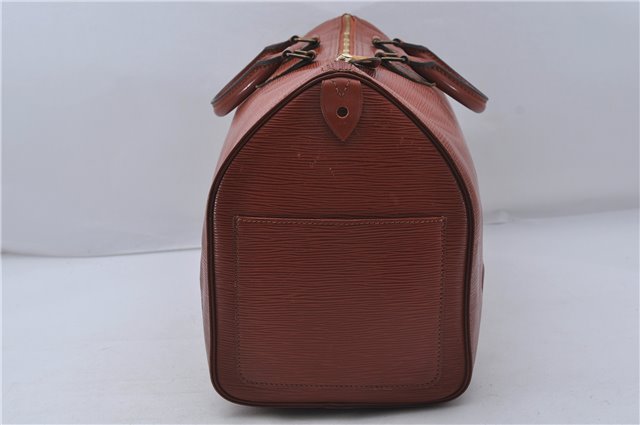 Authentic Louis Vuitton Epi Speedy 40 Hand Boston Bag Brown M42983 LV 8037D