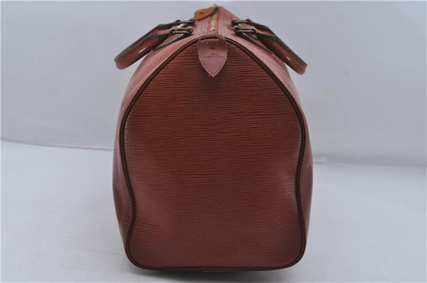 Authentic Louis Vuitton Epi Speedy 40 Hand Boston Bag Brown M42983 LV 8037D