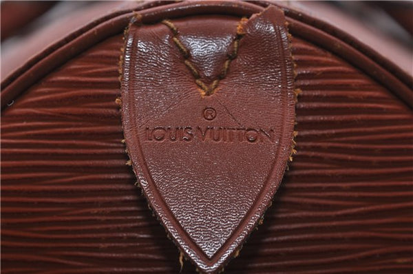 Authentic Louis Vuitton Epi Speedy 40 Hand Boston Bag Brown M42983 LV 8037D