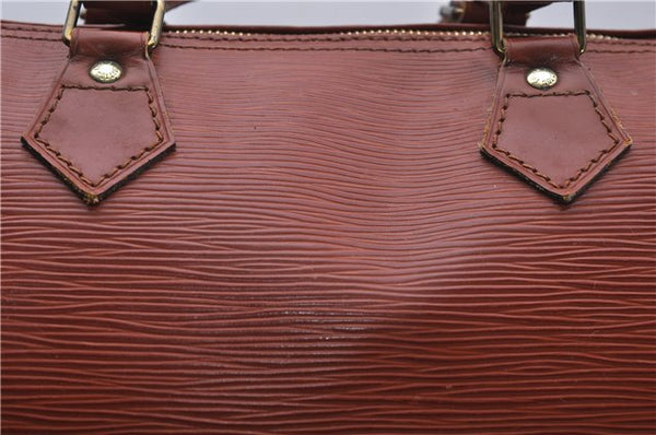 Authentic Louis Vuitton Epi Speedy 40 Hand Boston Bag Brown M42983 LV 8037D