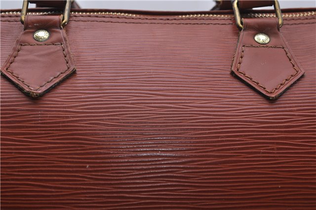 Authentic Louis Vuitton Epi Speedy 40 Hand Boston Bag Brown M42983 LV 8037D