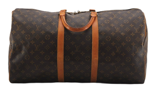 Authentic Louis Vuitton Monogram Keepall 55 Travel Boston Bag M41424 LV 8037F